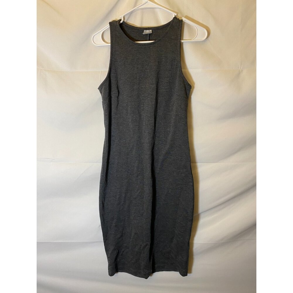 Gray stretch Goth Bodycon Dress Women’s Medium Scandi office Soft Grunge Sexy